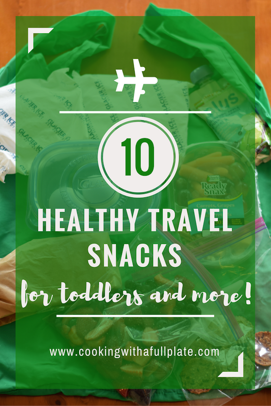 Take the guesswork out of healthy travel with this list of 10 healthy toddler-friendly snacks! These are great for keeping little ones busy on your next airplane trip or just for a long ride in the car. Click through for all of the details!