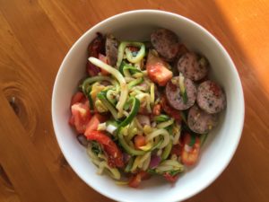Zoodles with Sausage