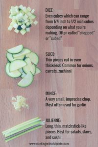 A guide to show you the main knife cuts you'll need to know and use in home cooking. Click through to check out other tips for chopping faster and better!