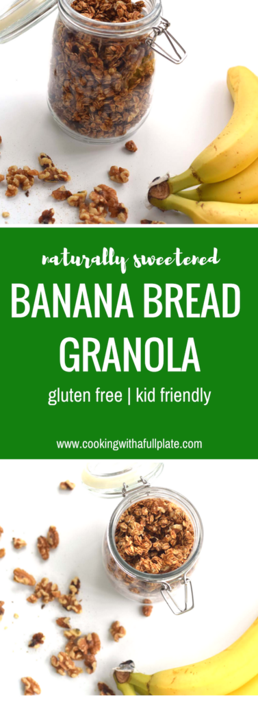 Banana Bread Granola | Naturally Sweet | Refined Sugar Free | Gluten Free | Kid Friendly | Make Ahead | Real Food | Unprocessed Food | Healthy Family Food