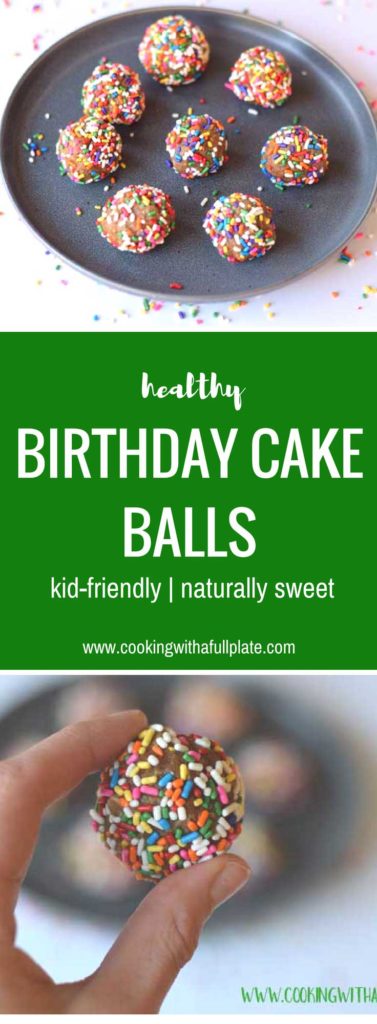 Cake Balls | Healthy Birthday Cake Balls | Naturally Sweetened | Whole Grain | Family-Friendly | Energy Bites