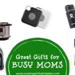 Great gifts for busy moms graphic with gift images